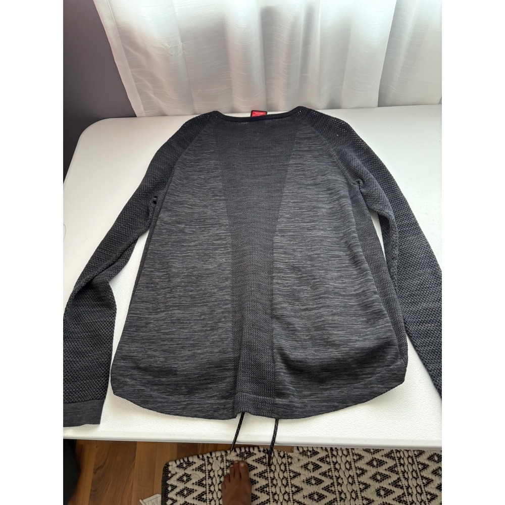 Nike Pullover Sweatshirt Drawstring Hem Athletic Top Activewear Black M - Picture 5 of 6
